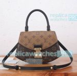 Replica L--V Brown Bicolor Monogram Tilsitt Shoulder Bag M46548 